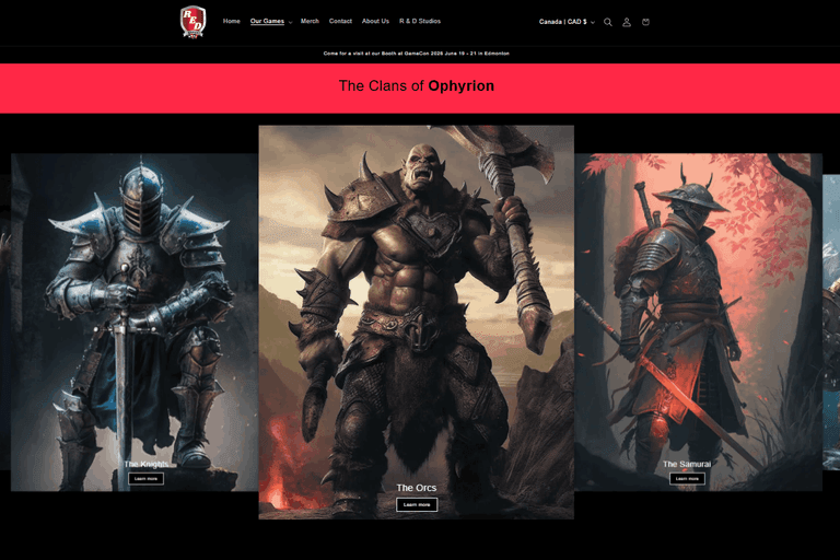 R.E.D. Games Warlords Clans Page
