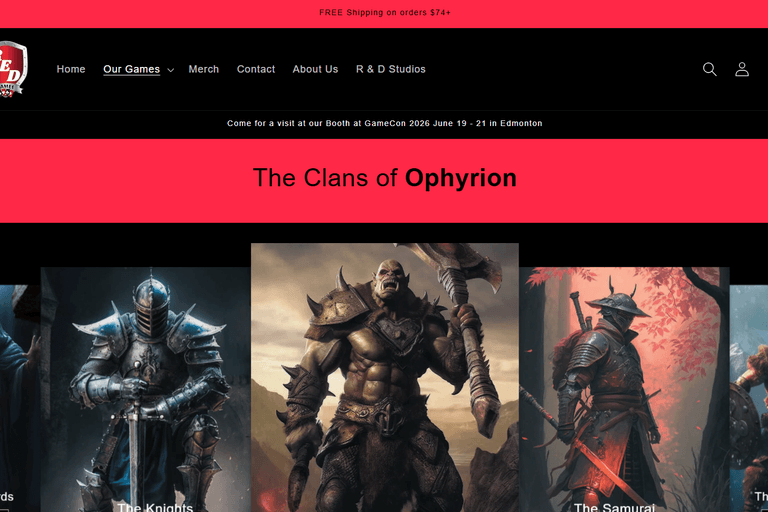R.E.D. Games Warlords Clans Page
