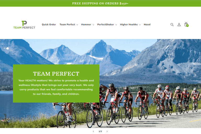 Team Perfect Wholesale Homepage